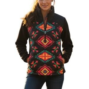 RL Ralph Lauren Active Fleece Pullover Jacket W Medium Southwest Aztec Print